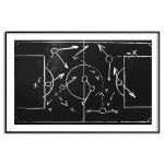 Soccer ball field drawing - Cool sports poster