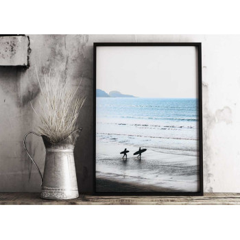 Surfare på stranden - Enkel poster