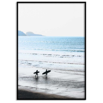 Surfare på stranden - Enkel poster