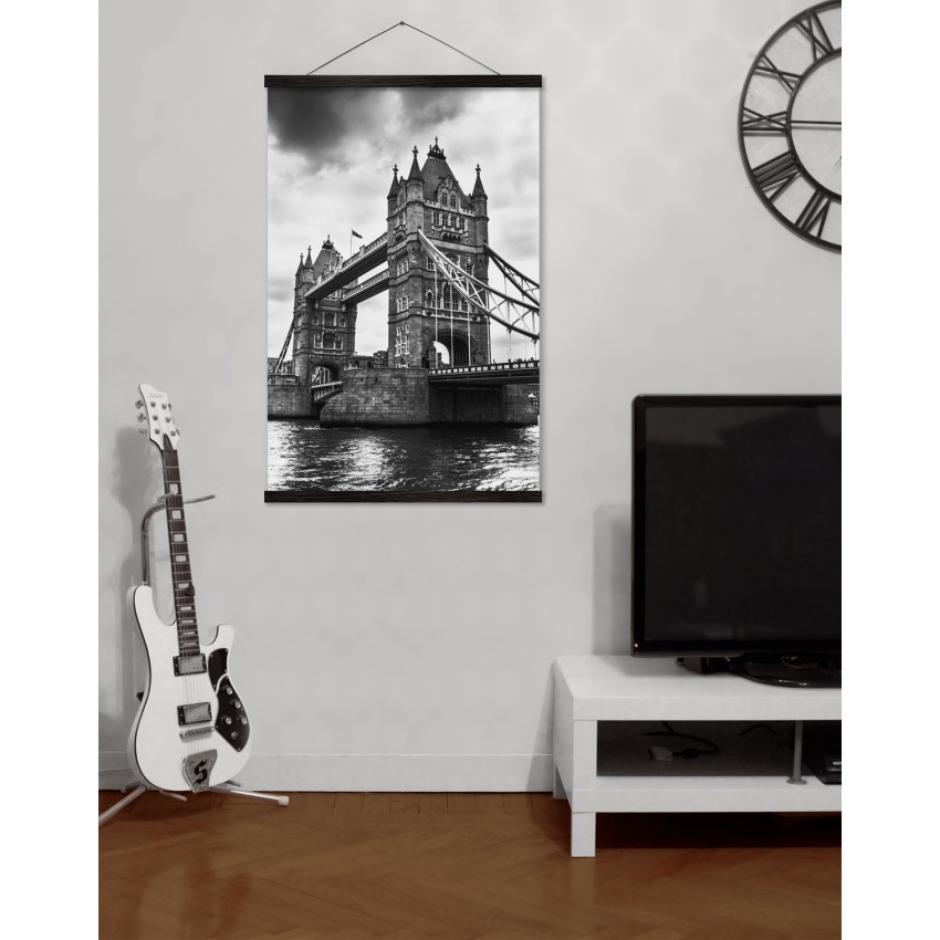 London Bridge Tower England - Black and White Poster