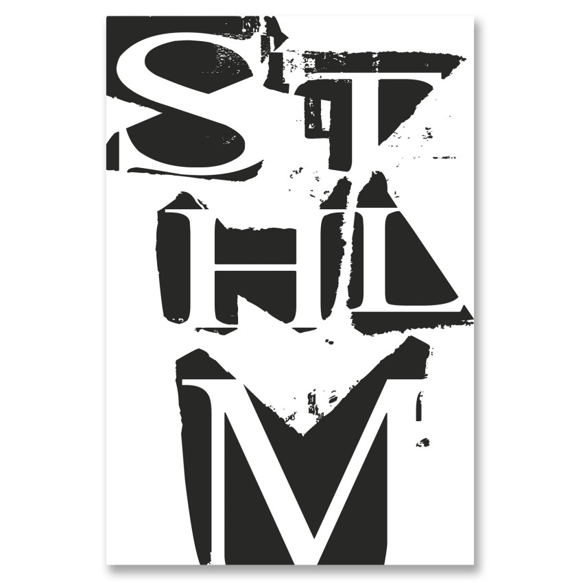 STHLM - Abstrakt text poster