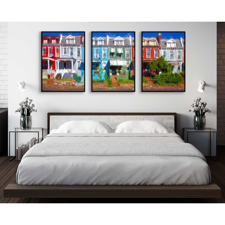 Street in Washington - Three Piece Poster