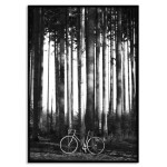 Cykel med bockstyre - Svartvit Poster