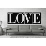 LOVE - Fashion Text Poster i Fyra Delar