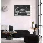 Retro Telefon - Svartvit Poster