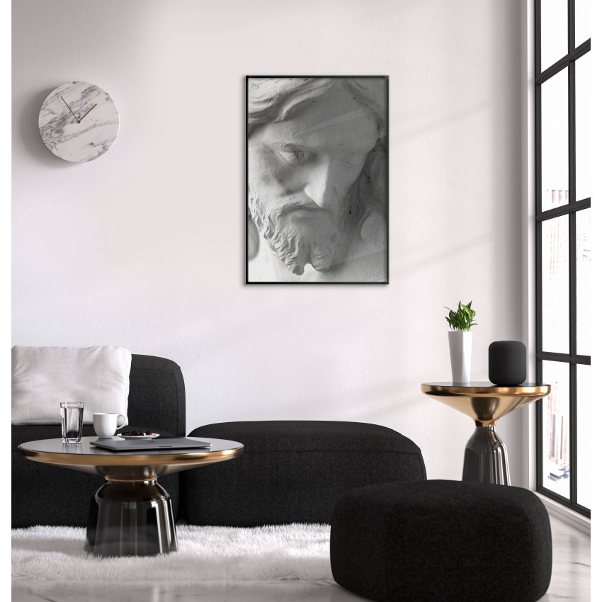 Jesus Statue - Black and White Poster