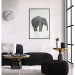 Elephant - Simple Black and White Poster