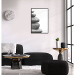 Rocks Pyramid - Black and White Poster