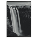Waterfall - Black and White Poster