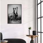 Giraffe - Simple black and white poster 