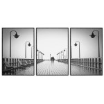 Couple on the Pier - Three Piece Poster 