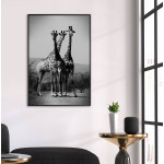 Giraffe - Simple black and white poster 