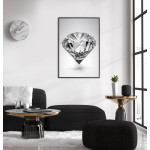 Diamant som glittrar - Svartvit poster