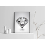 Diamant som glittrar - Svartvit poster