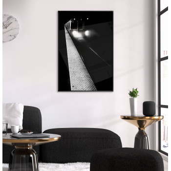 T&aring;g och Str&aring;lkastare - Simpel Poster med M&ouml;rk Bakgrund