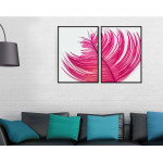 Pink Feather - Poster in Two Pieces