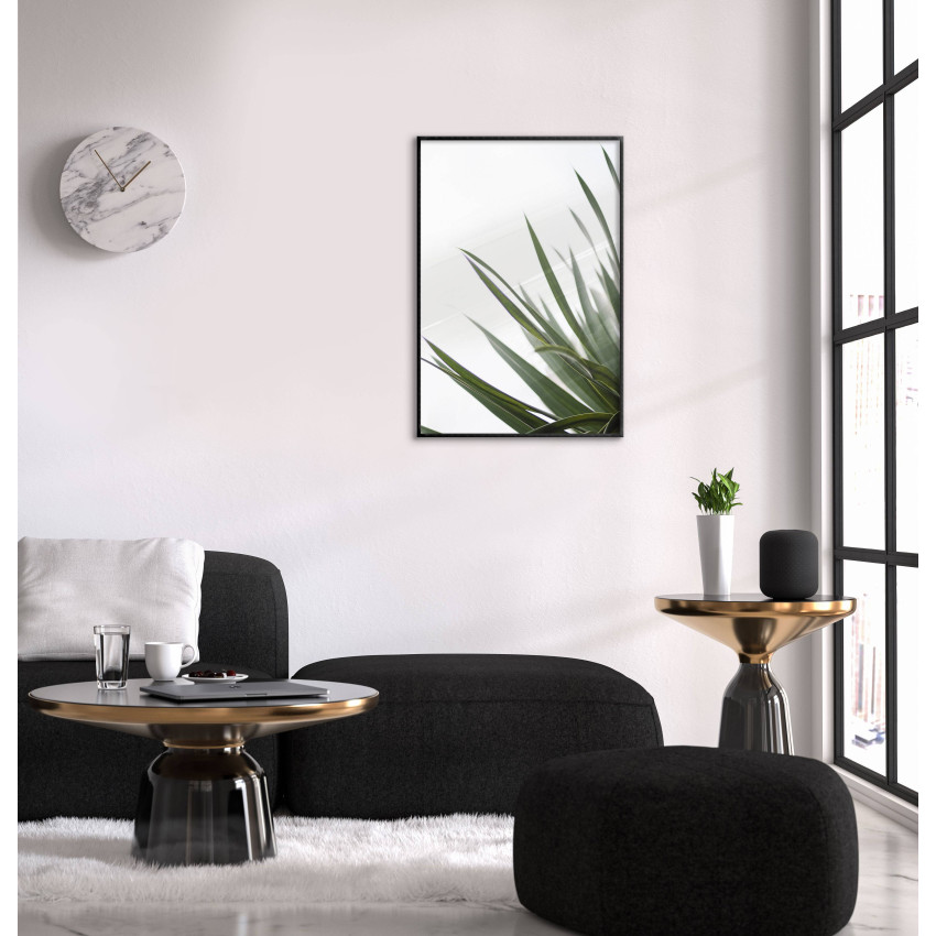 Green Leaves - Simple White Poster