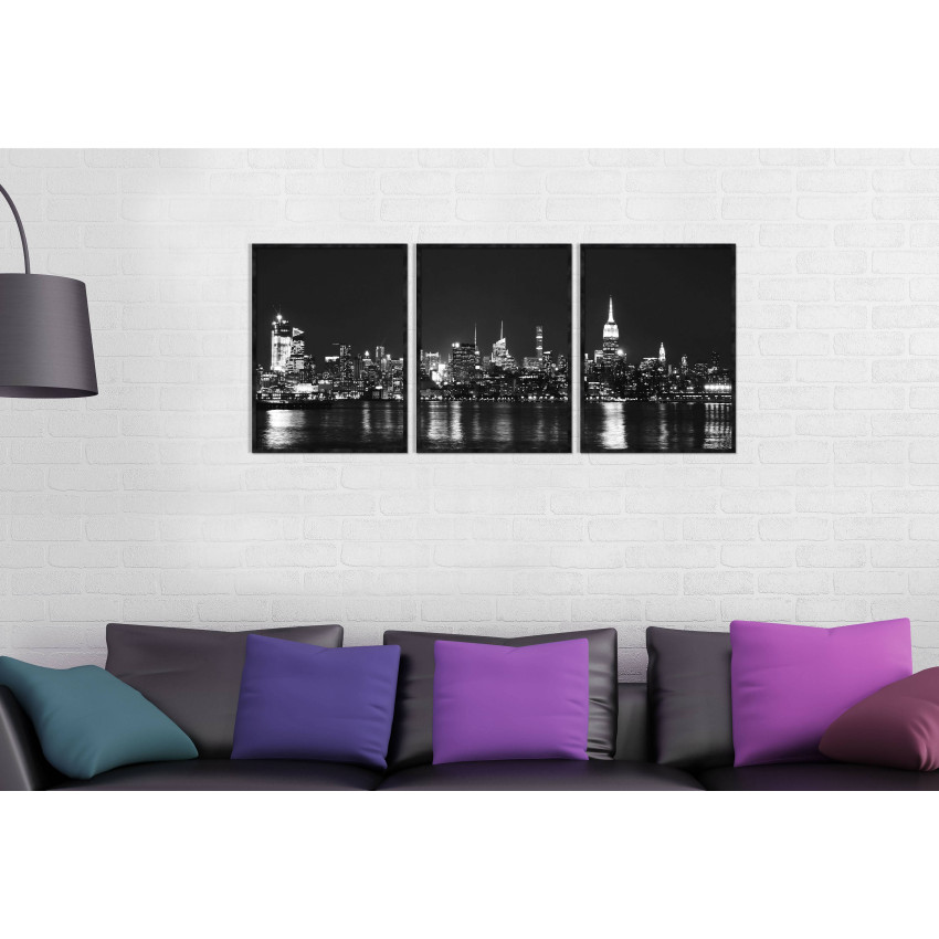 New York Panorama - Three Piece Poster 