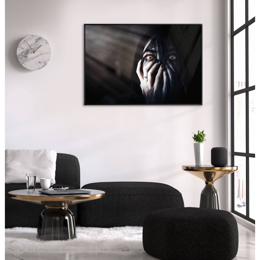 Scary Girl - Black and White Poster