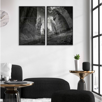 Berg och klippor - Tvådelat tavelset posters