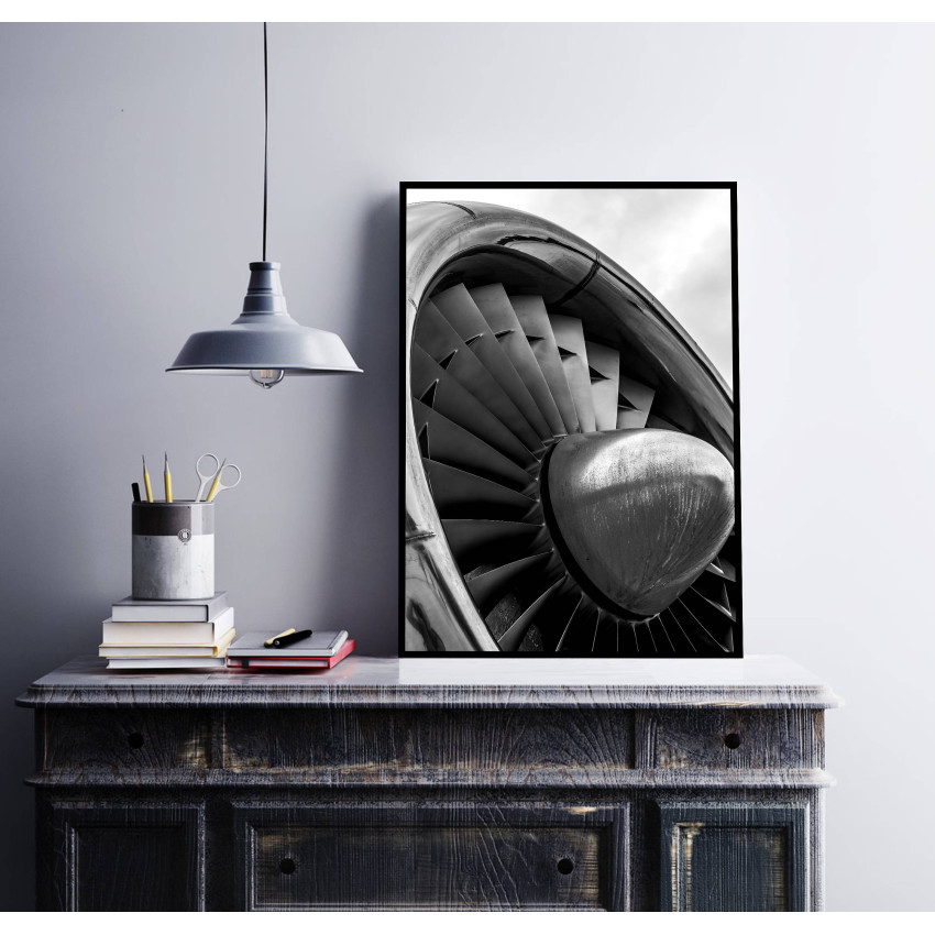Jet Airplane Engine - Poster