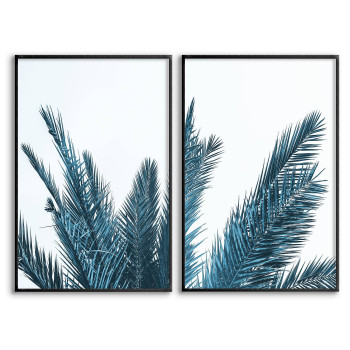 Botaniska växter - Turkos poster i två delar