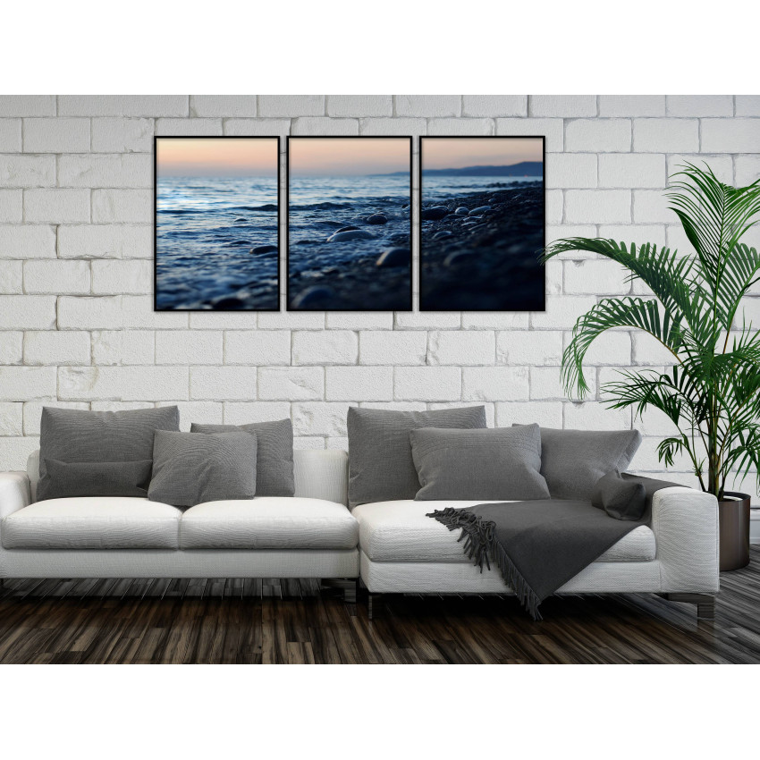 Vackert vatten vid strand - Havsmotiv i tre delar