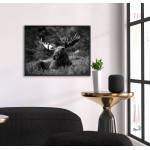 Moose - Simple Black and White Poster