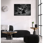 Moose - Simple Black and White Poster