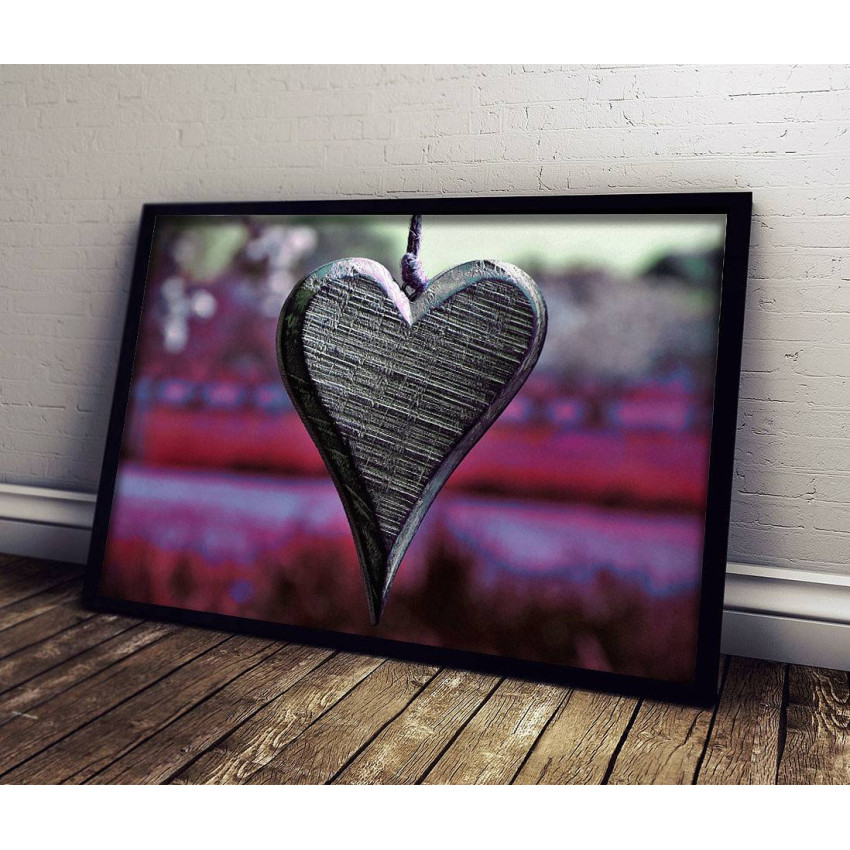 Wooden Heart - Simple Pink Fashion Poster