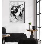 Cute Penguin - Simple Black and White Poster