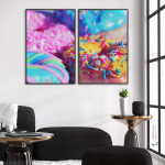 Donuts med strössel - Färgglad poster i två delar