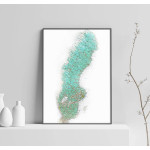 Map of Sweden - Detailed Poster