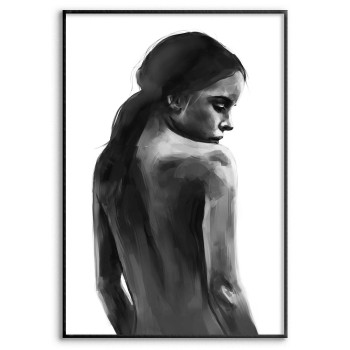 Woman - Black and White Poster