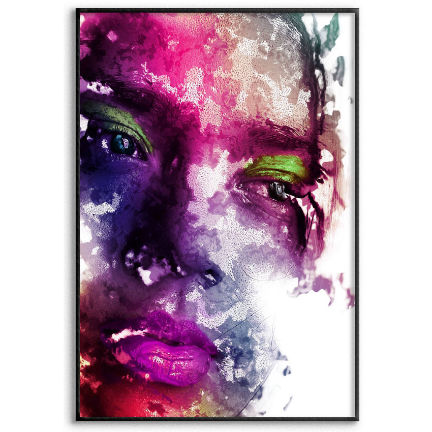 Kvinna Porträtt - Färgglad Fashion Poster