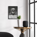 Jesus Staty Porträtt - Svartvit Poster