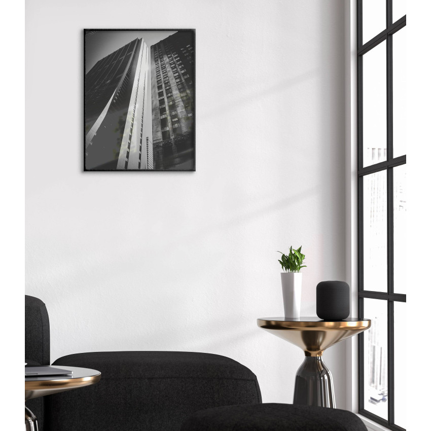 Simple Architecture - Black and White Poster