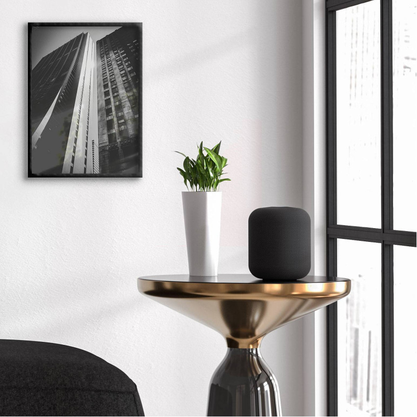 Simple Architecture - Black and White Poster