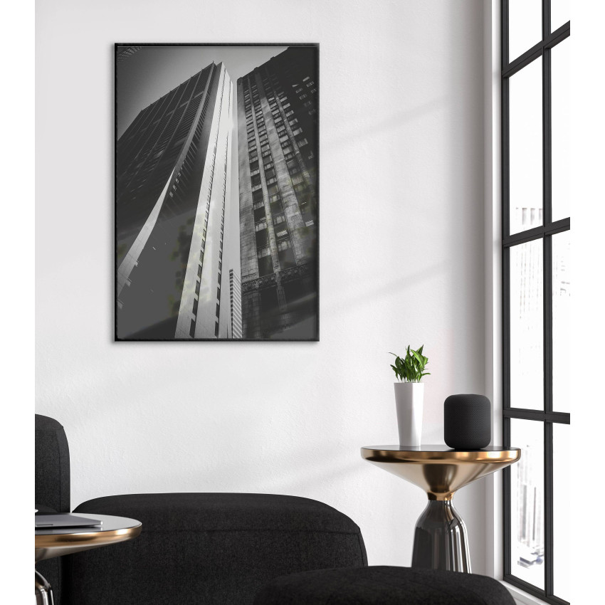 Simple Architecture - Black and White Poster