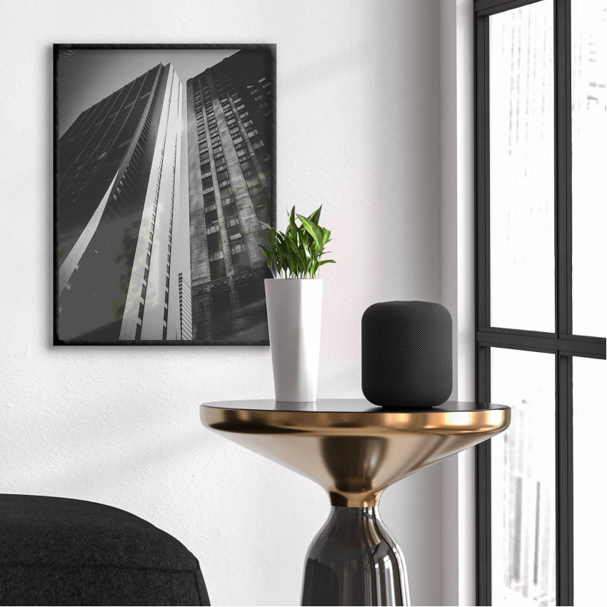 Simple Architecture - Black and White Poster