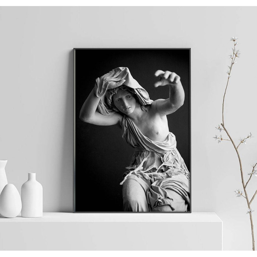 Staty Grekisk Gudinna - Svartvit Poster