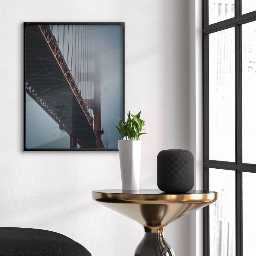 Bron Golden Gate i Närbild - Poster med Grodperspektiv