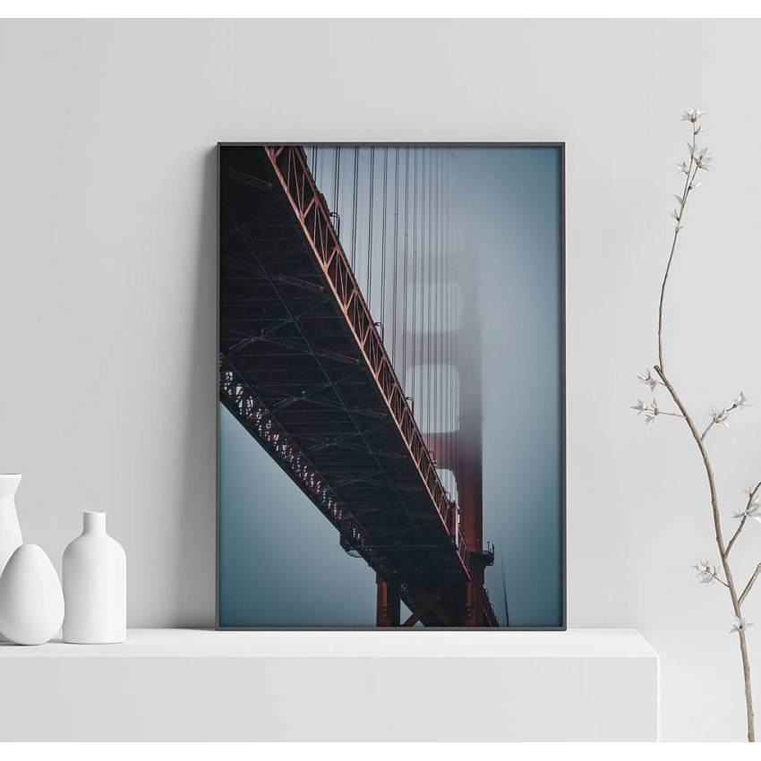 Bron Golden Gate i Närbild - Poster med Grodperspektiv