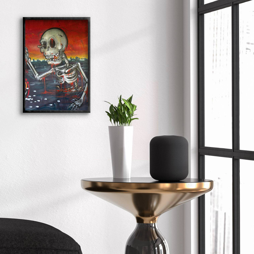 Trendy Skull Graffiti - Poster
