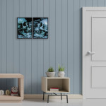 D&ouml;dskallar i profil - Turkos poster i tv&aring; delar