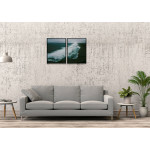 Vacker strand med sköljande vågor - Poster i två delar