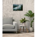 Vacker strand med sköljande vågor - Poster i två delar