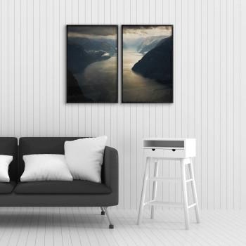 Fjord i Norge - Vacker poster i två delar