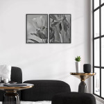 Vackra vita tulpaner - Svartvit poster i två delar