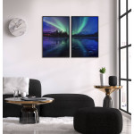 Northern Lights - Dark Two Piece Poster